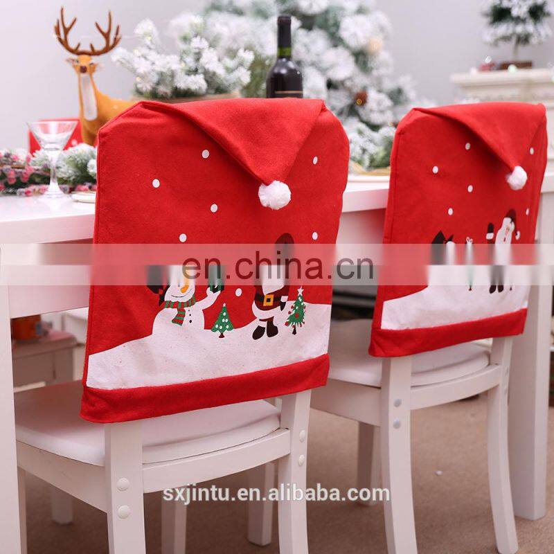 Cheap Christmas Santa hat home decoration new room Halloween decoration universal back chair covers