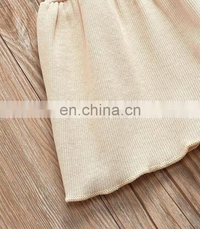 Kids ribbed Outfit Baby Girls Summer Clothing Set Solid Color Infant Vest Tops Tutu Shorts 2pcs Clothing for 0-24m