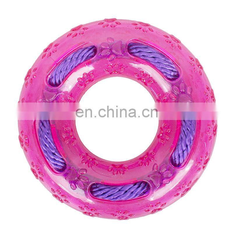 Manufacturer Wholesale Chew Tough Blue Pink Pet Dog Tpr Round Toys