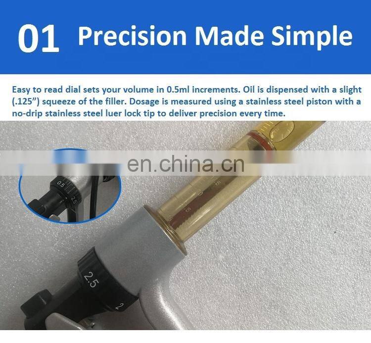 Semi-automatic gun filling machine fiftyshot for oil