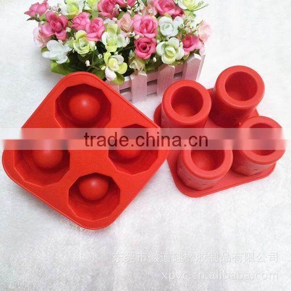 Silicone Ice Cup,ice shot glass,silicone 4 short glass ice cube