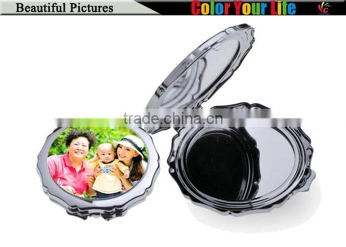 Cheap Sublimation Blank Compact Printable Portable Metal Dressing Mirror