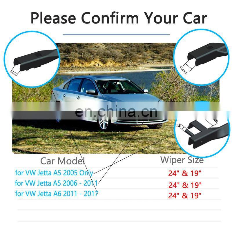 Car Wiper Blade for Volkswagen VW Jetta A5 A6 2005~2017 Car Accessories Stickers Front Windshield Wipers 2006 2010 2012 2013
