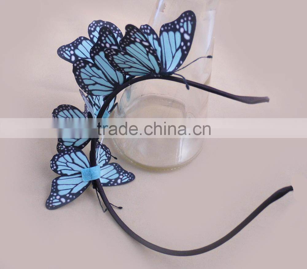 New Coming Cloth Simulation Butterfly Headband For Grils