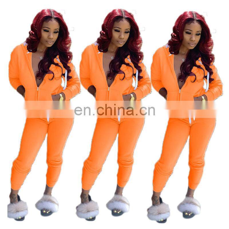 Manufacturers wholesale plus size women's spring and autumn home wear casual 2-piece suit custom sports suit S-5XL