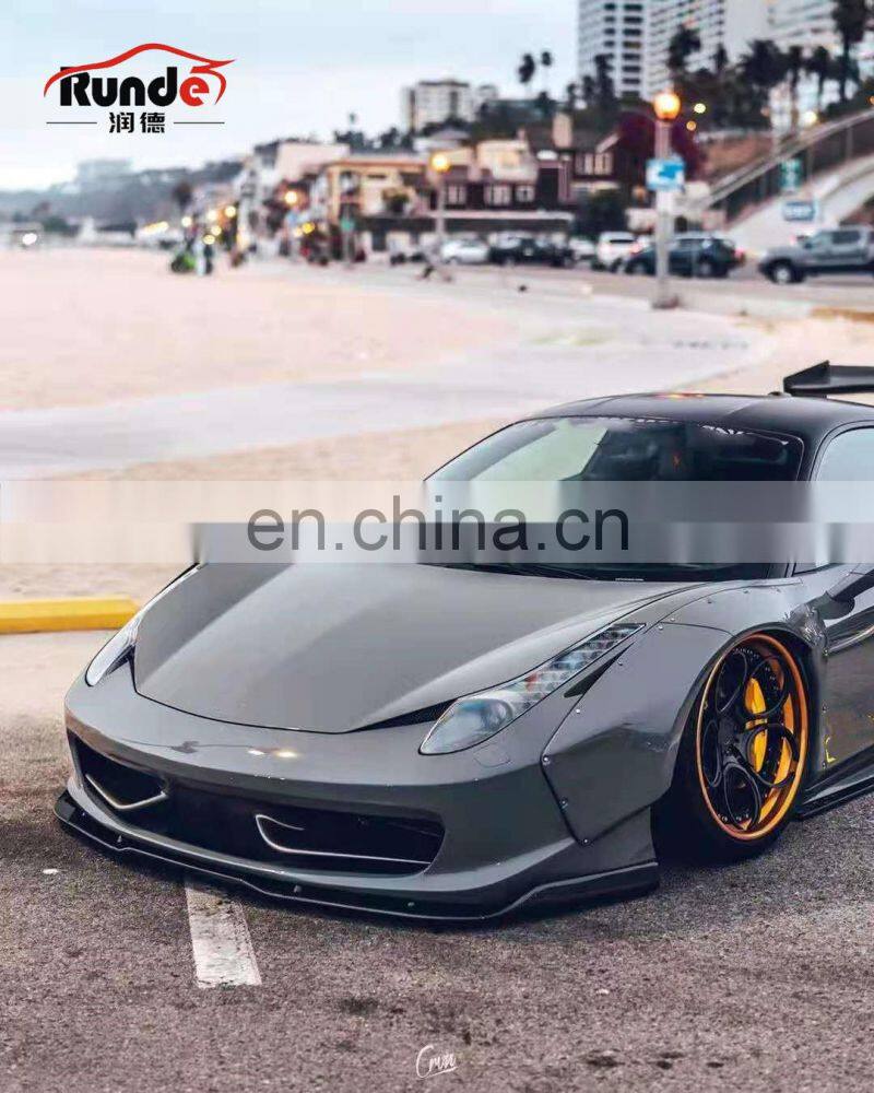 Runde LB Style Fiber Glass Material Wide Body Kit modificaion Suitable For Ferrari 458 Italia And Spider Upgrade body kit