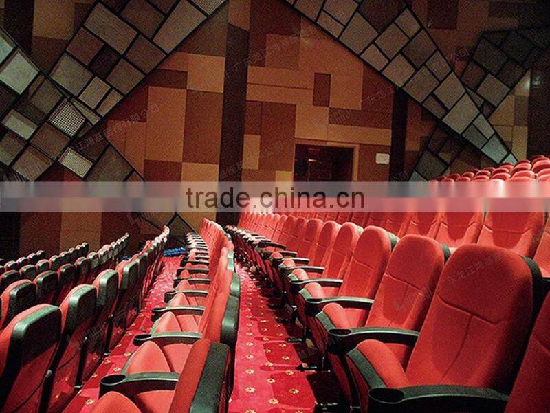cinema seat fabric folding chair with cup holder HJ95D-L