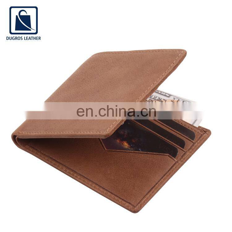 Vintage Style Look Matching Stitching Chairman Lining Material Genuine Leather Wallet for Women