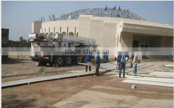 Modular cheap prefabricated steel structure function hall design