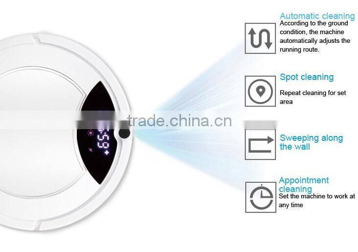 2016 new arrival Robot Vacuum Cleaner dry and wet anti falling robot factory