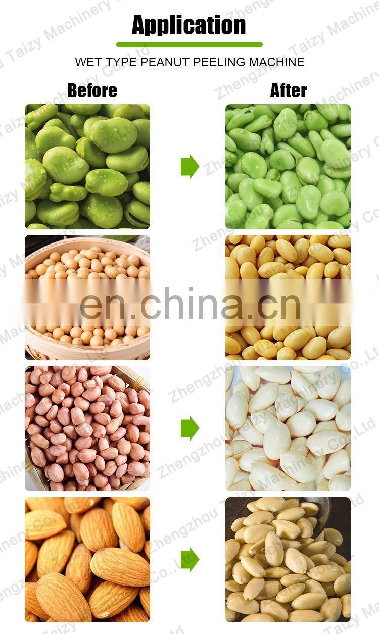 Almond Skin Removing Blanched Wet Peanut Groundnut Peeling Machine