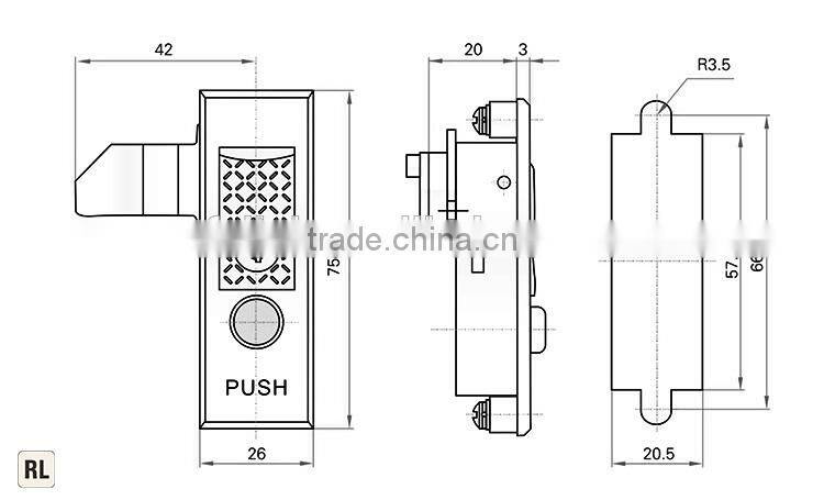 Padlockable Swing Handle Plane Lock