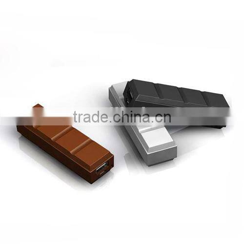 Chocolate best quality usb power bank 2600mAh mobile long battery backup