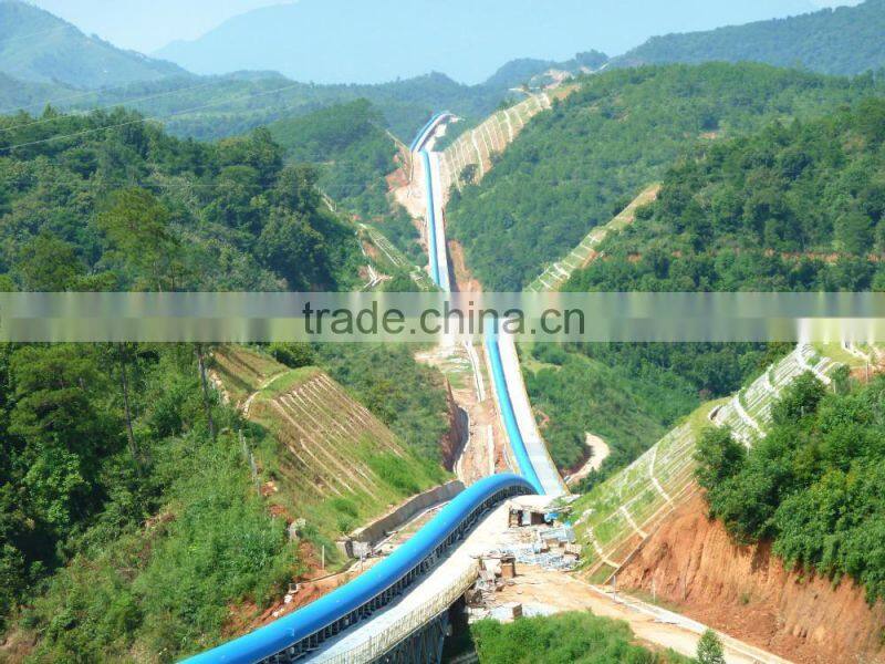 mining used long distance limestone curve belt conveyor system with high quality and first-class service