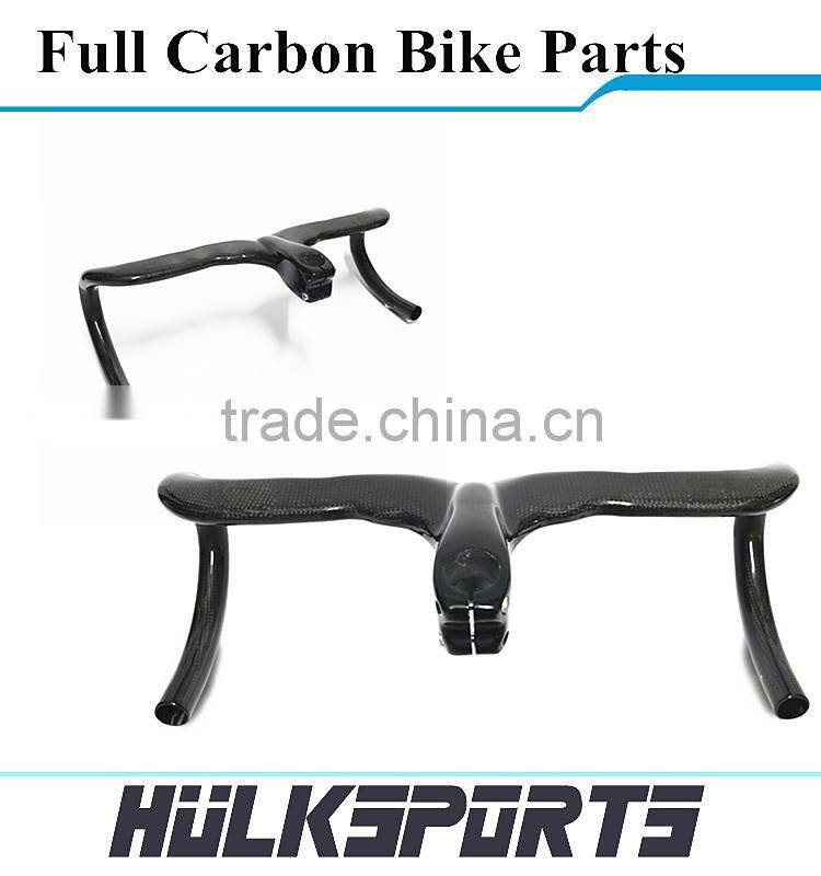 NEW design Glossy surface 3k carbon road bike handlebar 80/90/100/110mm handlebar integrated with cheap price