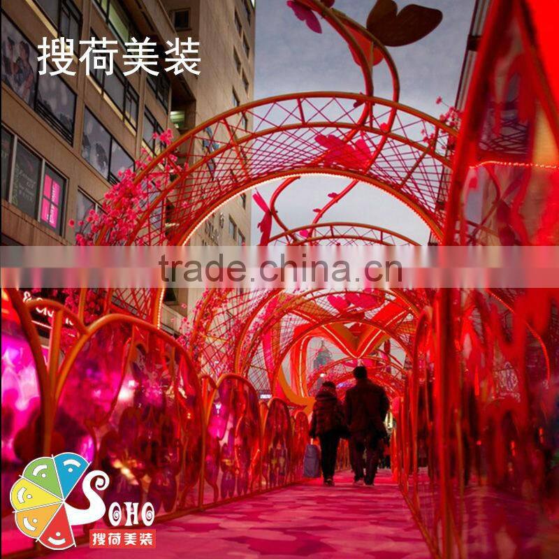 The Spring Festival lantern decorative lanterns steel arch structure