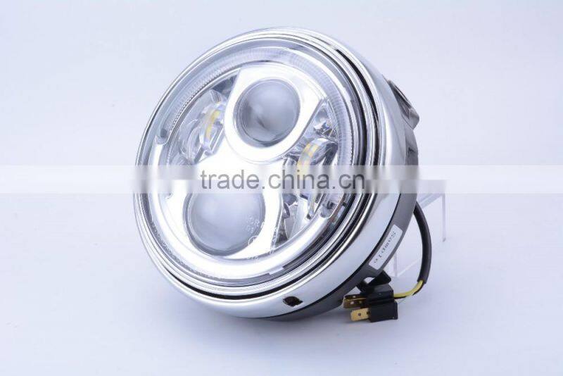 7 Inch Motorcycle LED DRL Projector Headlights With Angel Light for Honda