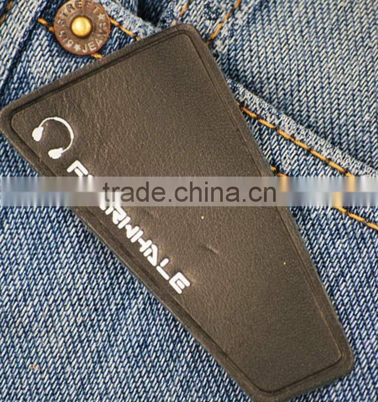 Low price super quality china jeans leather patches