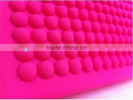 Beautiful silicone candy cosmetic pouches bag with zipper and beaded design