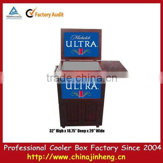 Wood retro light cooler