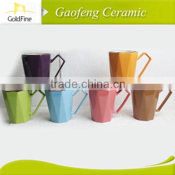 ceramic color glazed coffee mugs