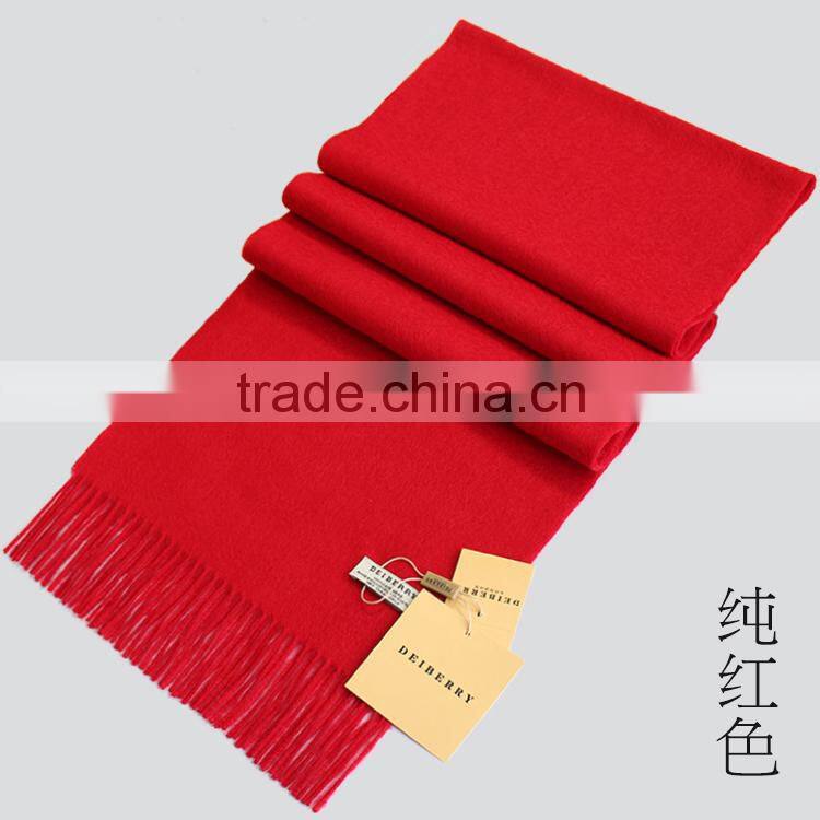 Wholesale Top Quality Unisex Woman Man Plain Pure 100% Wool Scarf