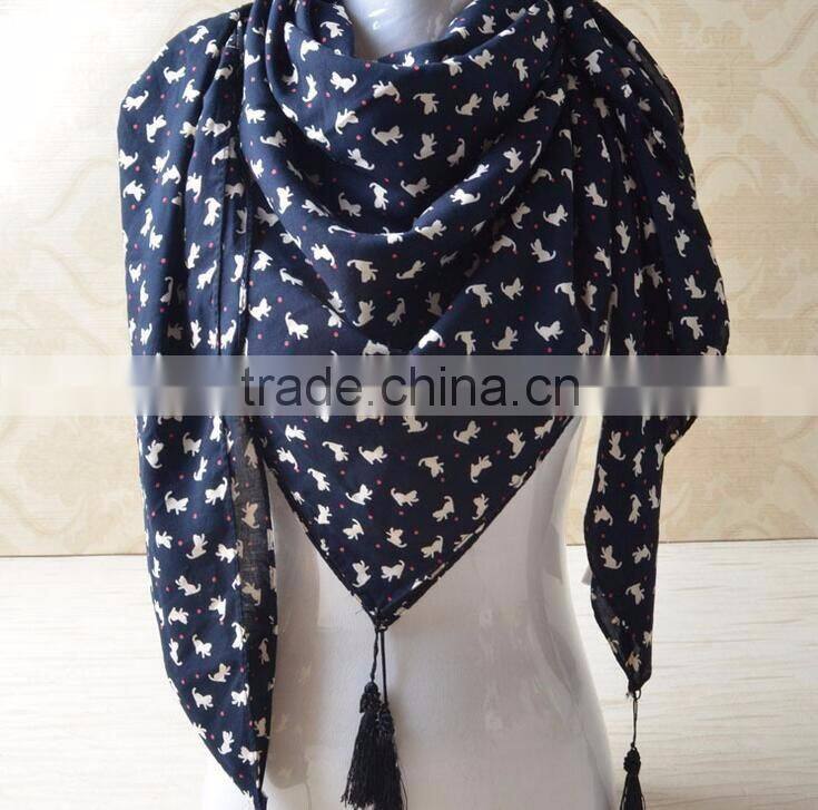 New Designs Printed Cotton Square Head Scarf