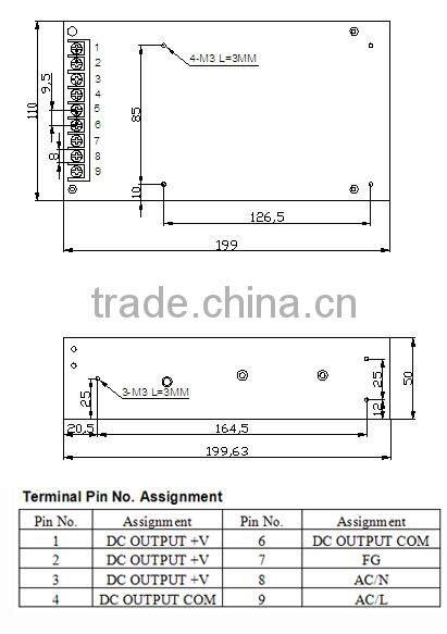 High quality 200w DC single output ite power supply 12v