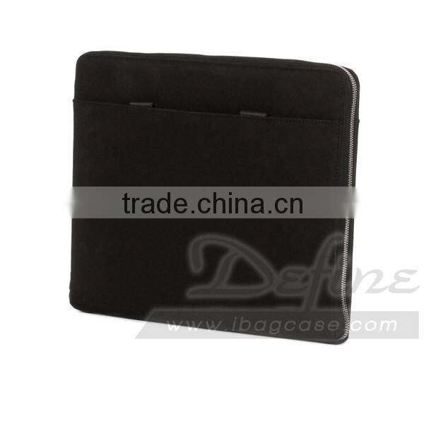China Direct Supplier Zipper Leather Portfolio Bag Best Selling