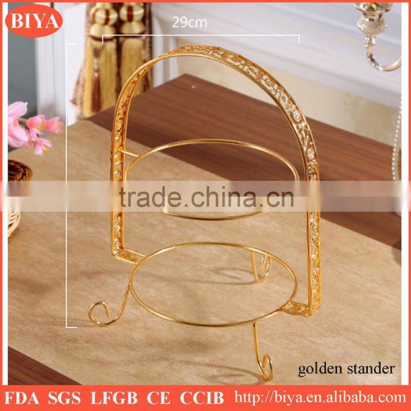 stoneware fashion 2 tier cake plate, metal cake stand,wedding cake stand