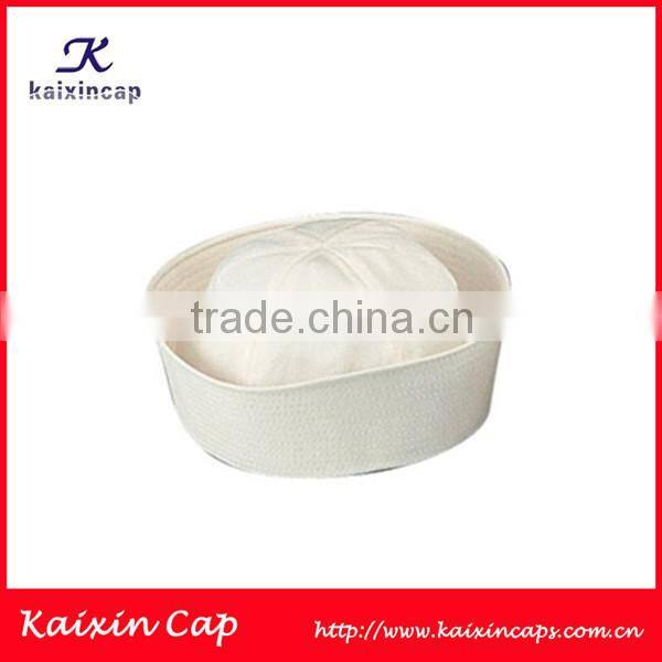 OEM white cotton sailor hat/caps print logo sailor hats
