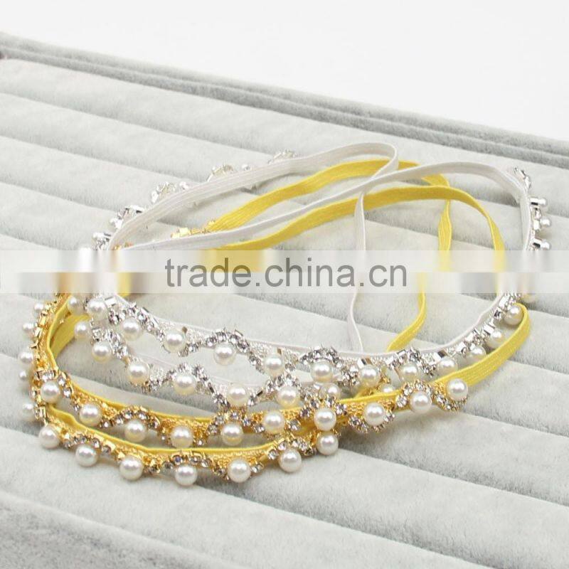 Fashion hair accessory handmade vintage bow tie women elastic headband