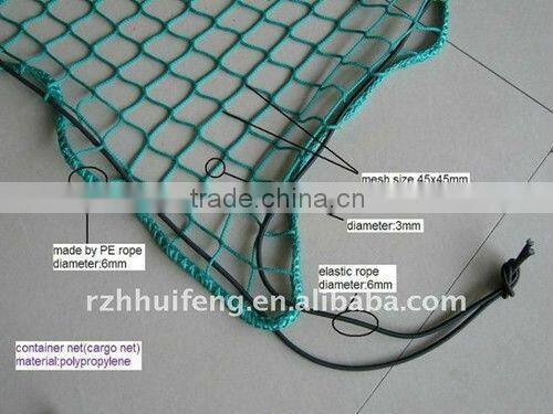 black PE knotted cargo net for truck