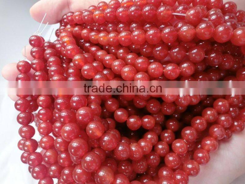 Wholesale Natural Red agate Gemstone Beads 4-8mm round beads strand for Jewelry Making