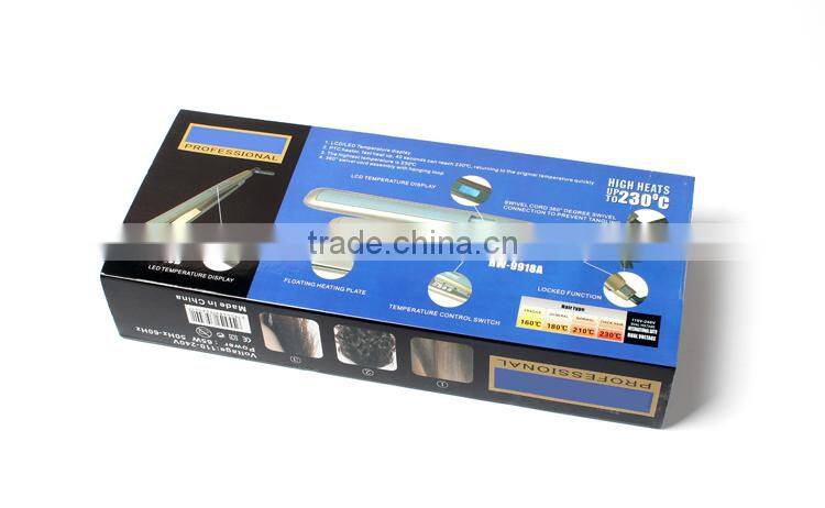 Professional new hair styling tools LCD LED flat iron titanium ceramic 360 power cable for hair straightener online