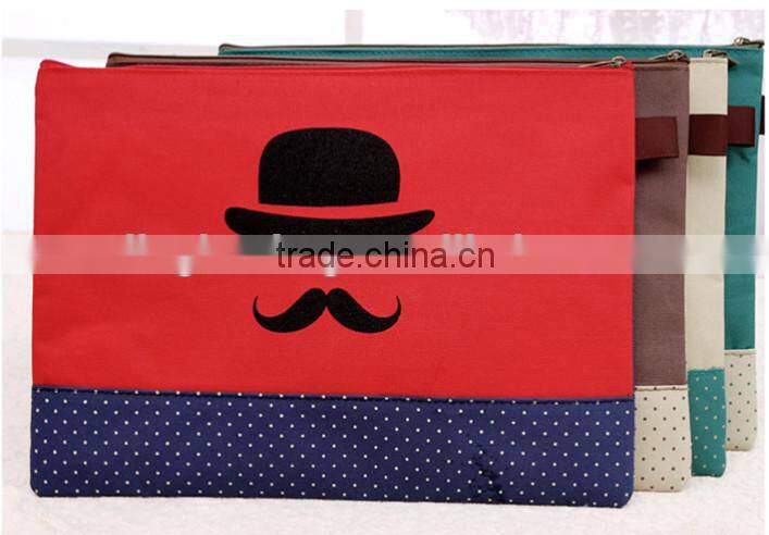 2015 new design oxford document file bag with zipper
