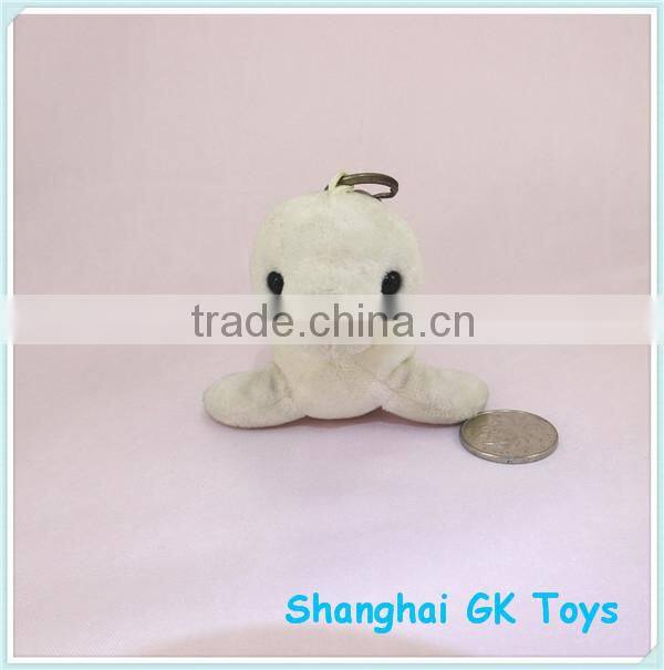 10cm Cute White Plush Seal Keychain