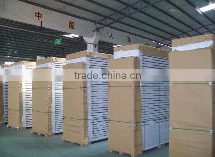 3 panel steel door with decorative glass