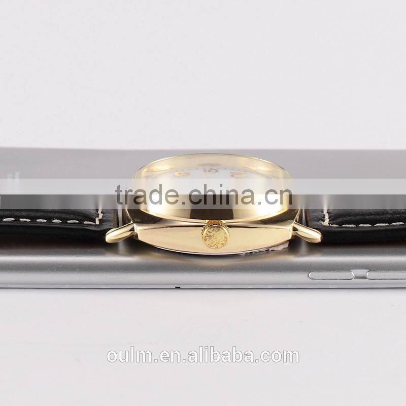 2015 oulm new design wholesale ladies wrist watch leather watch