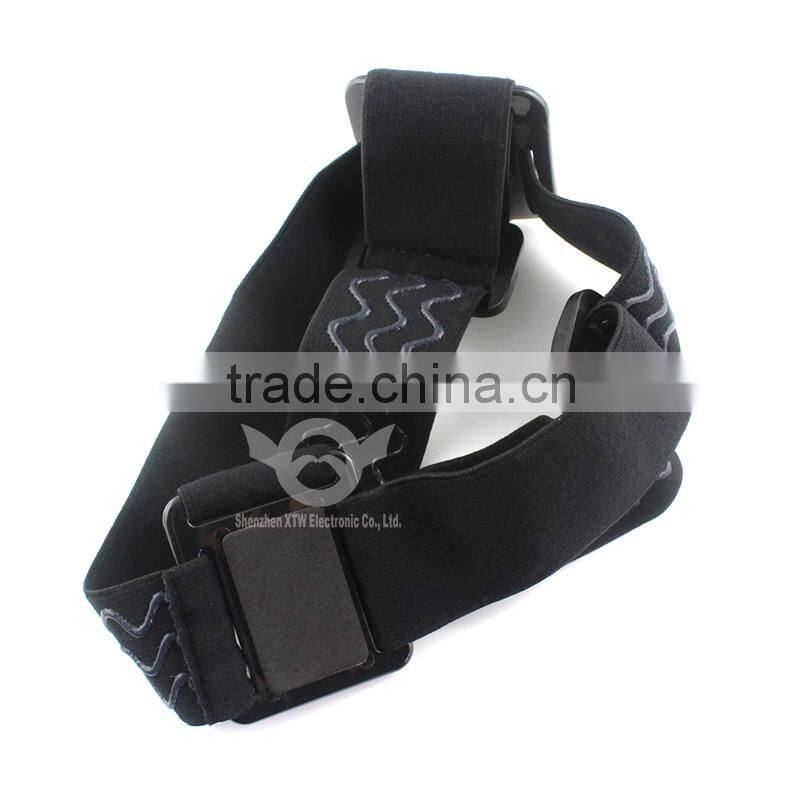 Elastic Adjustable Head Strap For GoPro Hero 3+/3/2/1, with anti-slide glue like original one, with storage bag GP23