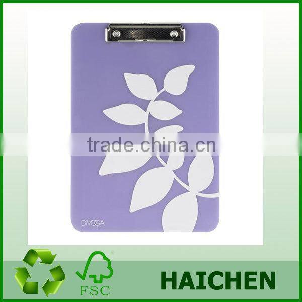 Recycled Plastic Clipboard with 1-Inch Capacity, Pink, Letter/A4 Size