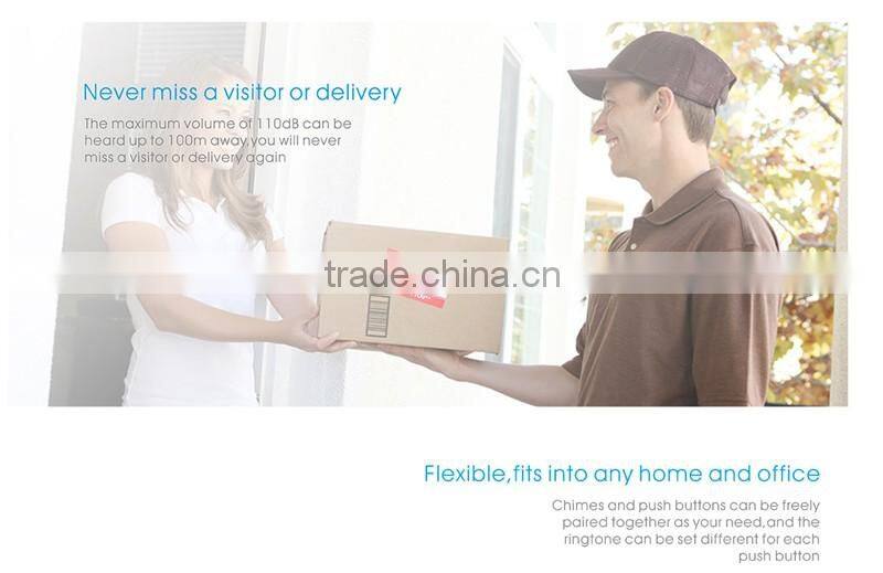 Digital Wireless Doorbell 300M Remote Control Door Bell Chimes for 110V - 220V US/UK/AU/EU Plug Timbre Wireless Doorbell 2016