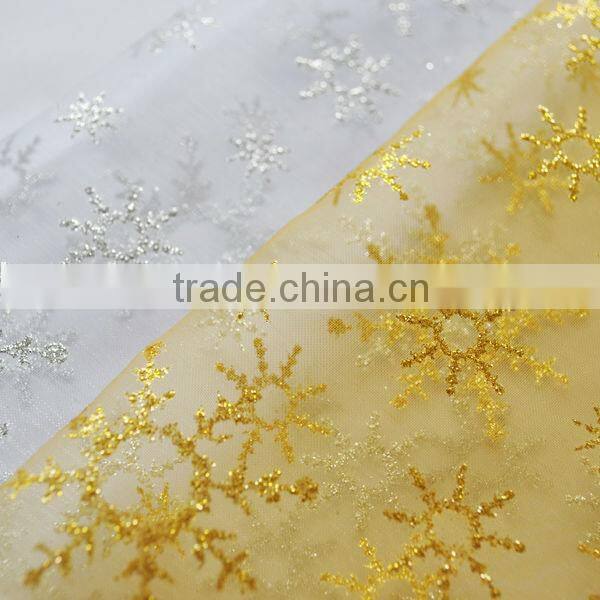 Christmas Fabric - Holiday Accents Navy Blue Snowflake Toss Metallic