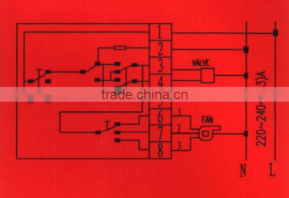 WALL MOUNTED AIR CONDITIONING ROOM THERMOSTATS T6373B 1068