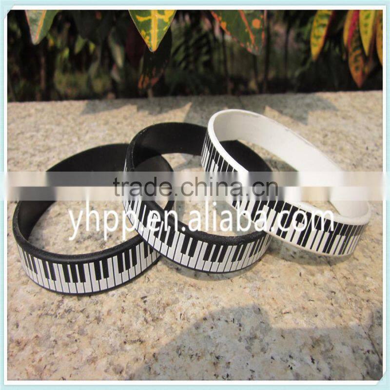 Custom Piano Keys Bracelet Rubber silicone Music Keyboard Wristband Pianist Player