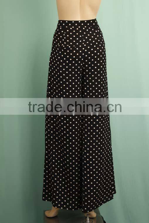 2016 Newest long loose ladies fashion trousers designs