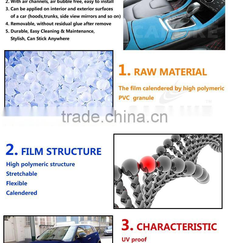 1.52x15M 5x49FT Stretchable Removable Self Adhesive Velvet Touch Film