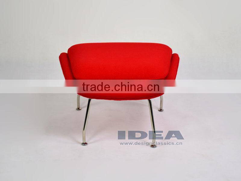 Replica Womb Chair Foot Stool - Red Wool Fabric