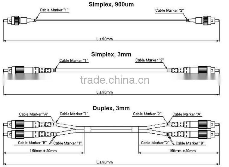 SM 12F 24F MTP Male-MTP Female 3M Fiber Optic Patch Cord/Jumper