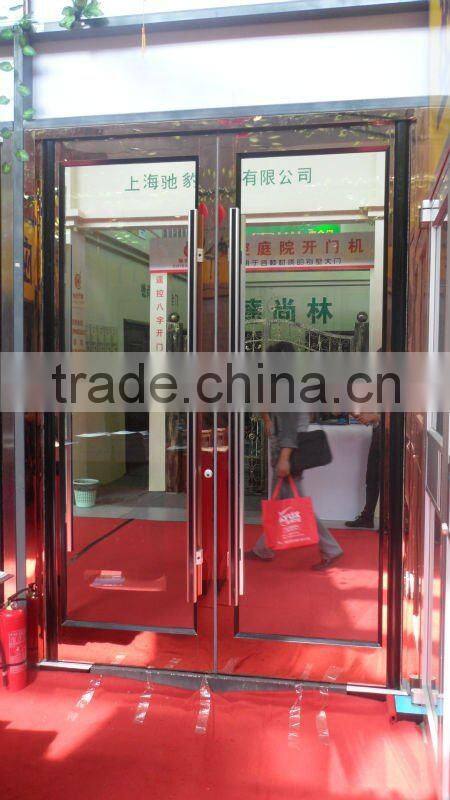 2012 new style aluminum +stainless steel doors for buildings on trade show -6